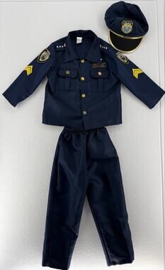 JOYIN Kids Police Officer Costume Small 5-7 Uniform Shirt Pants Hat Cop